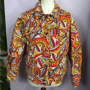 Vintage Moschino Yellow & Red Quilted Bomber Jacket